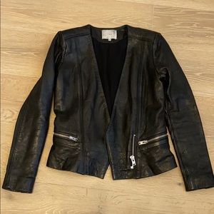 IRO IMAEI black lamb skin leather jacket size 38
